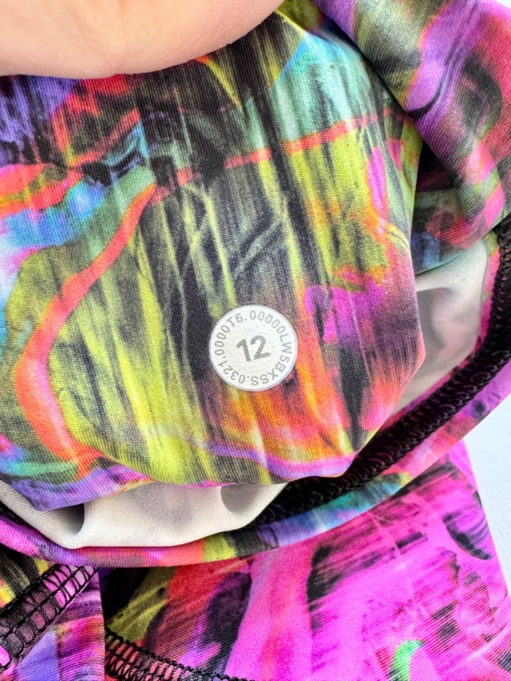 Lululemon Base Pace High Rise Leggings Psychedelic Marble Running Yoga Sz 12 B54 - Picture 7 of 7